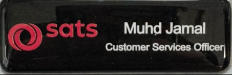 SATS Name Tag, Black w/Border