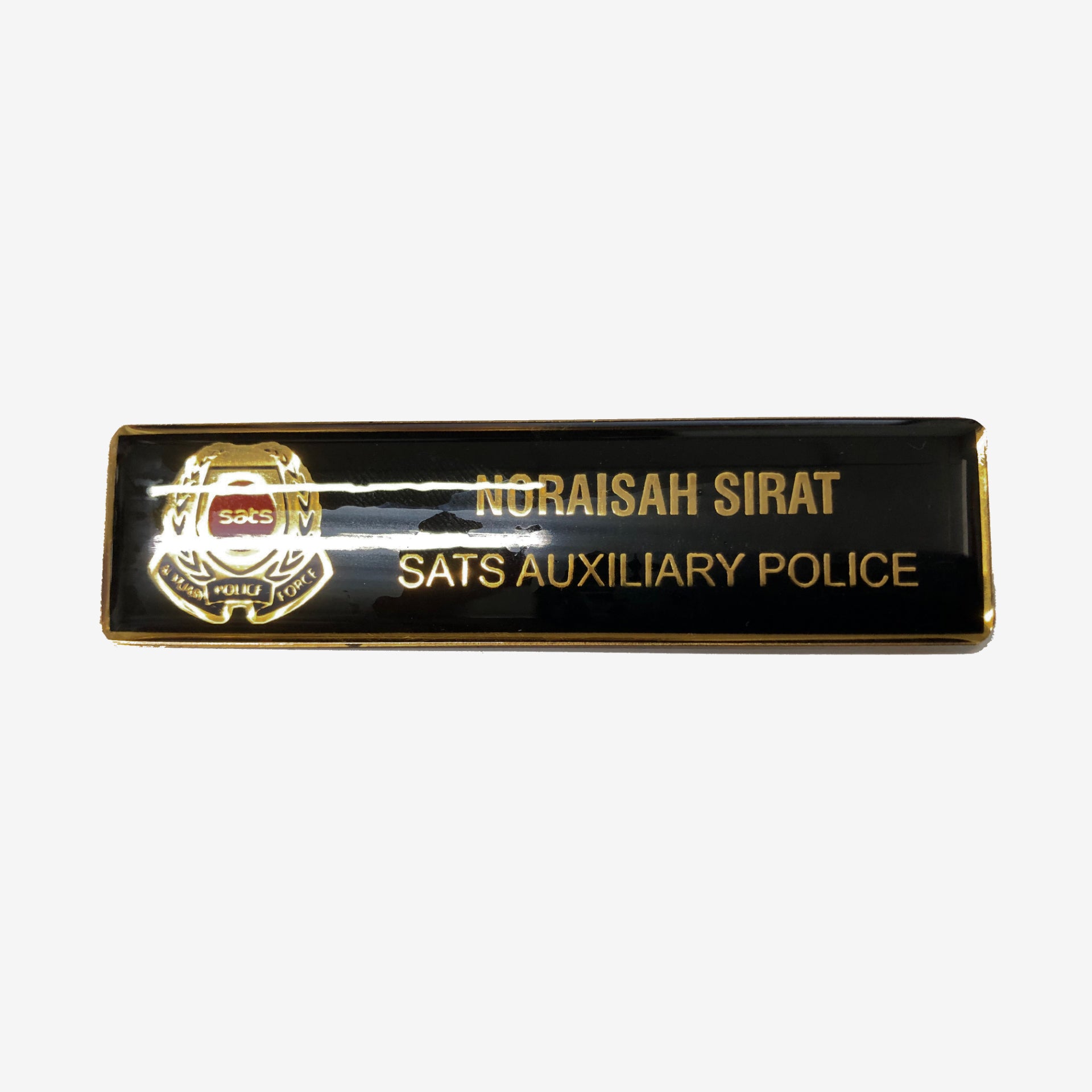 SATS Auxiliary Police Name Tag
